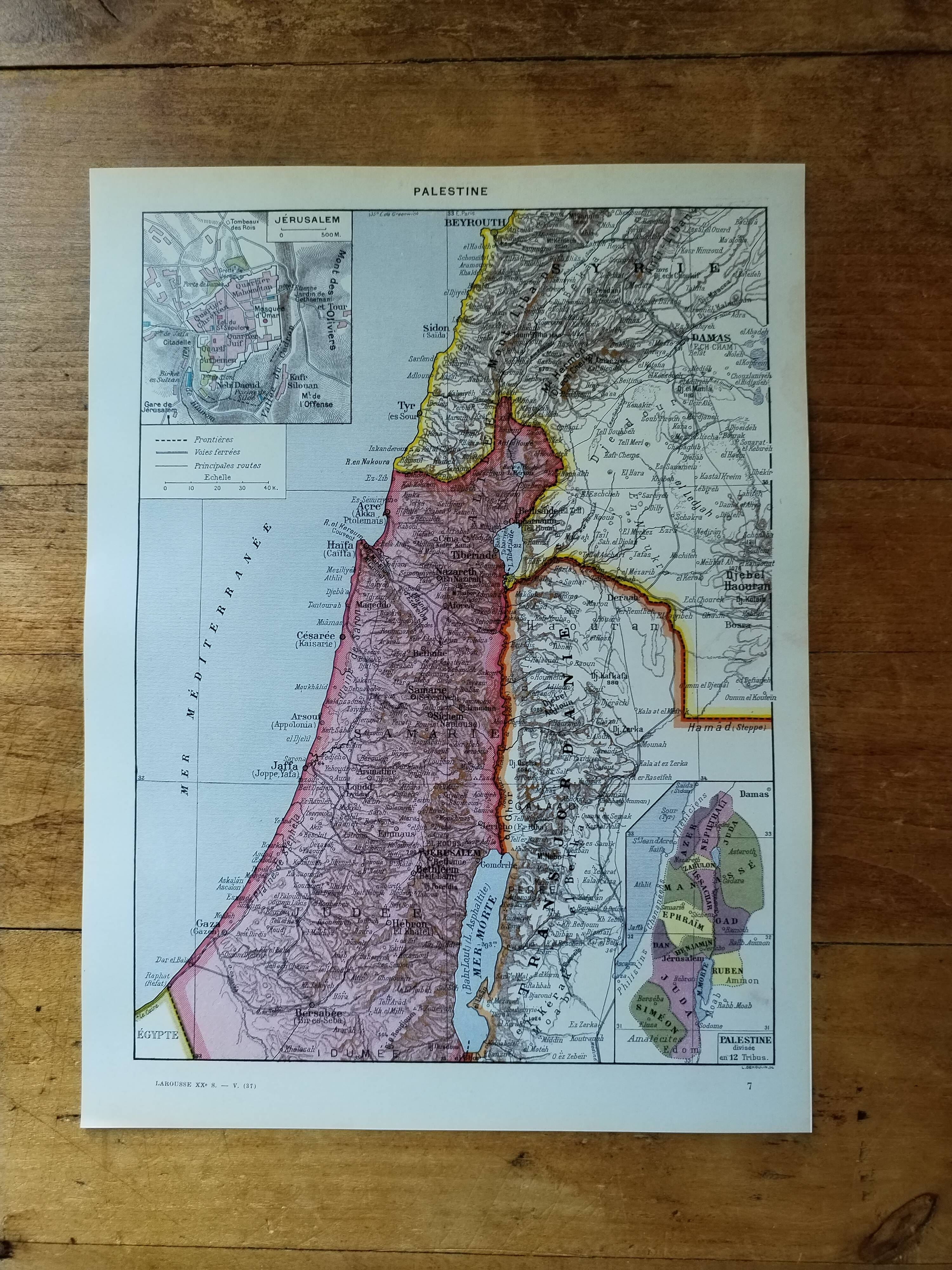Original lithograph on Palestine