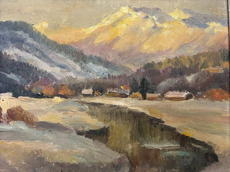 Tableau "Village de montagne"