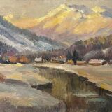 Tableau "Village de montagne"