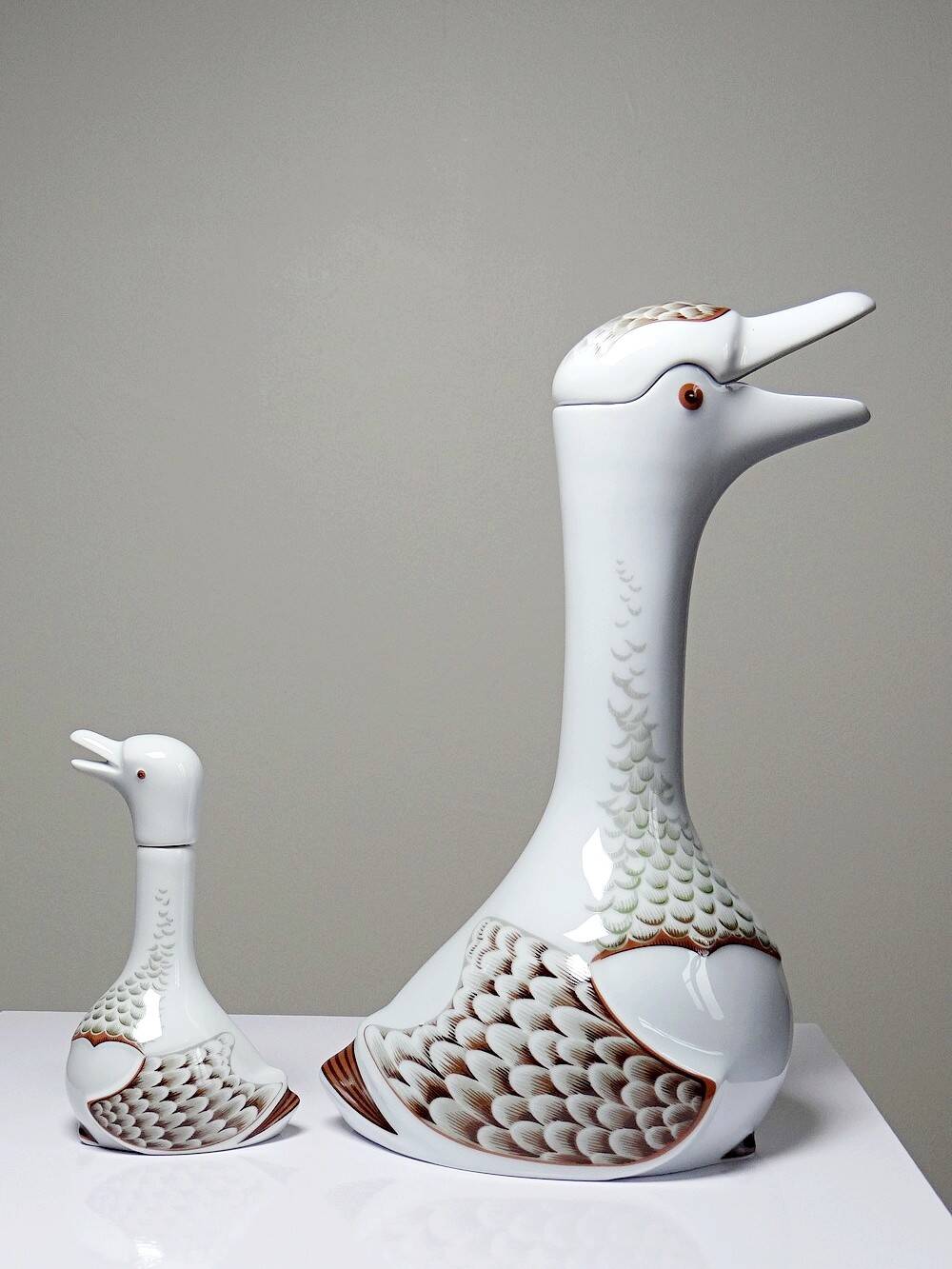 Vintage 80s Haviland Castel decanter & miniature duo from Sandoz for Chabot