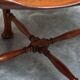 Coffee table F. Parker & Sons in carved solid oak, early 20th century.