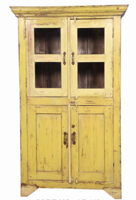 Yellow teak cabinet