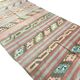 Stripe Oushak Handwoven Tribal Kilim Rug