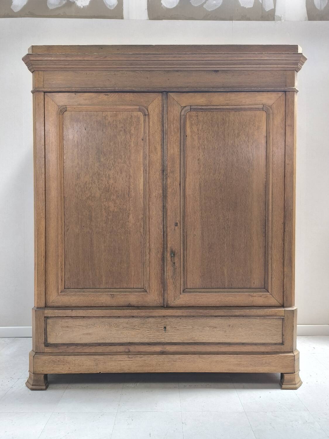 Louis Philippe linen cupboard in blond oak