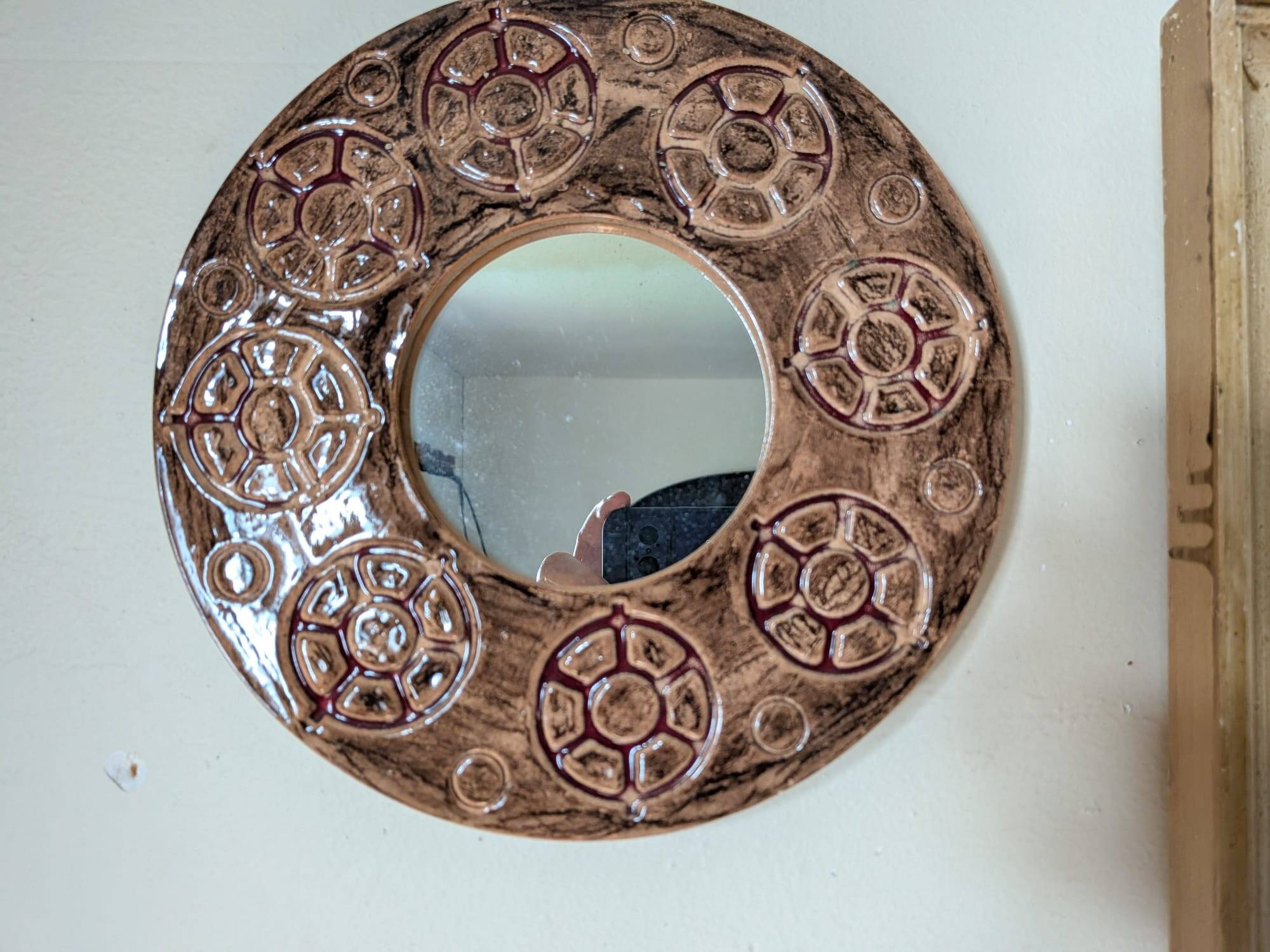 vintage ceramic mirror