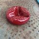 Verceram France Burgundy Red Slip Glazed Ceramic Ashtray