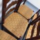 Suite de 6 chaises vintage Arts & Crafts style Antonio Calligaris en bois de chêne corde années 50