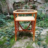 Table en verre et rotin