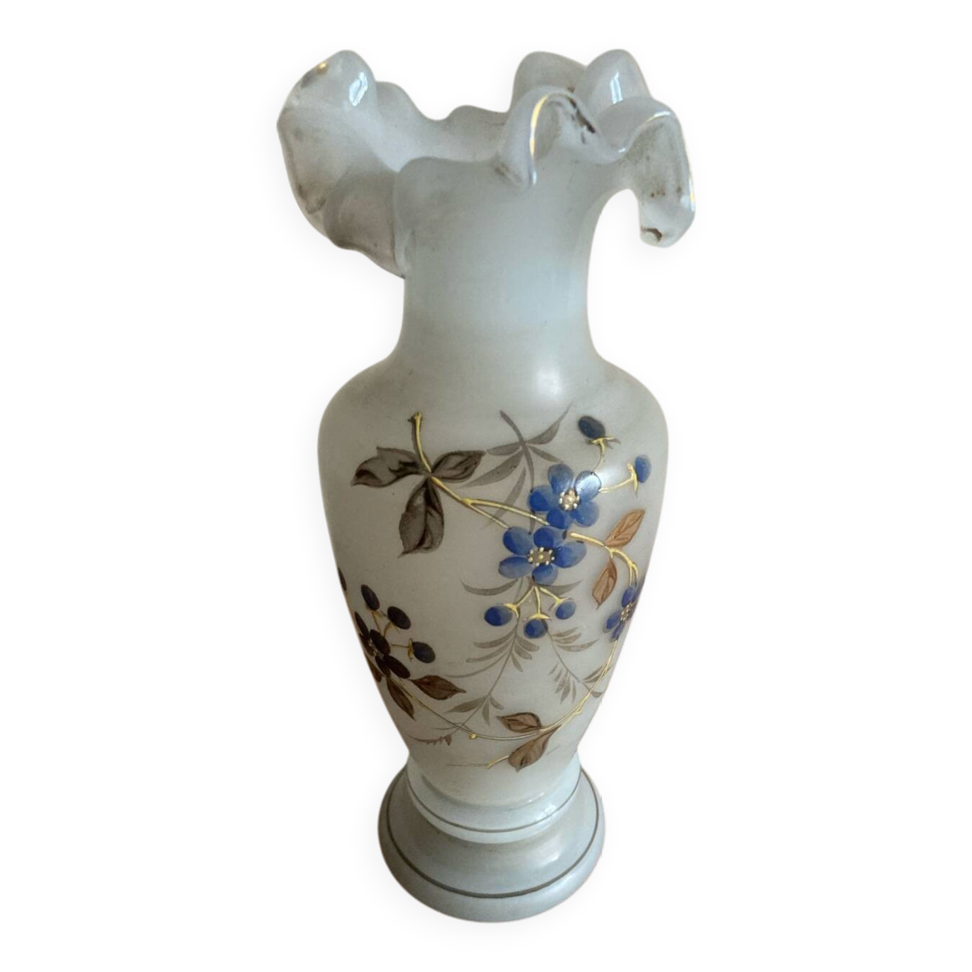 White opaline vase