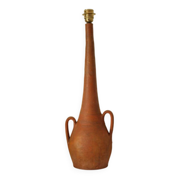 Pied de lampe en terre cuite terracotta vintage