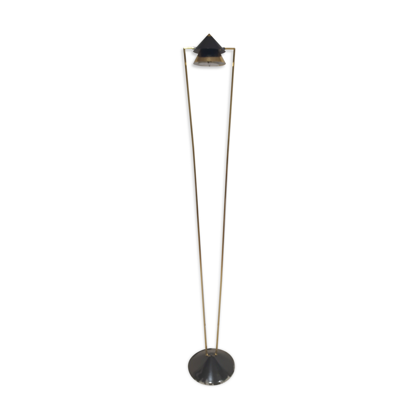 Lampadaire halogene laiton doré Relco vintage