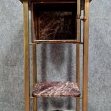Meuble d'apparat en marbre et laiton doré circa 1880-1900