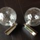 Pair of chrome sconces and crystal globe bubbled by Keuco / vintage 70s