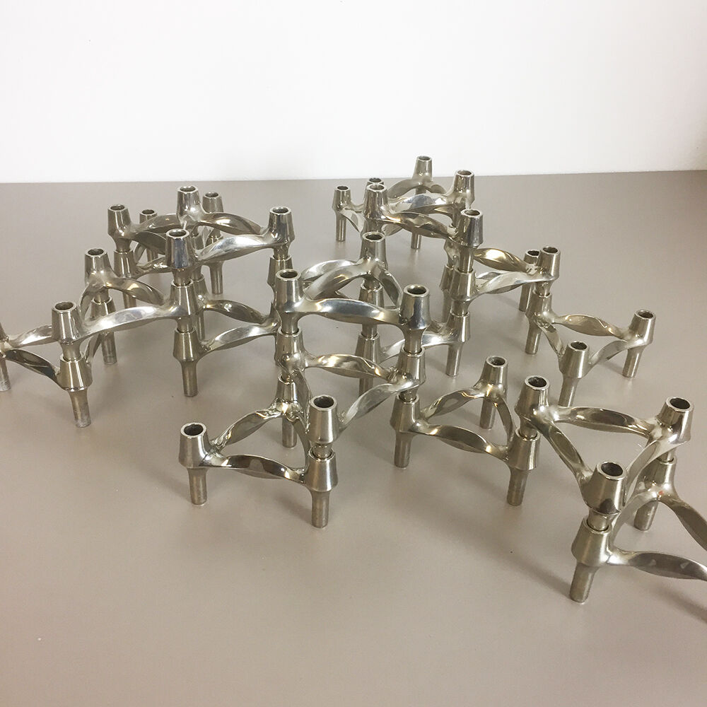 Lot of 20 Caesar Stoffi BMF Nagel 70s vintage candlesticks