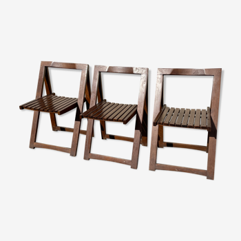 Set of 3 design folding chairs