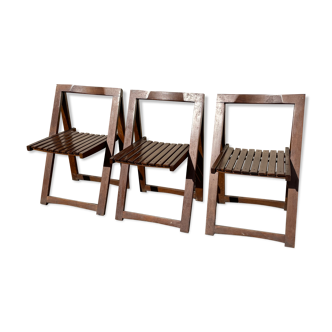Set of 3 design folding chairs