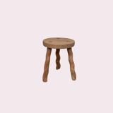 Vintage turned leg tripod stool 1960