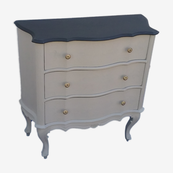 Commode grise 3 tiroirs