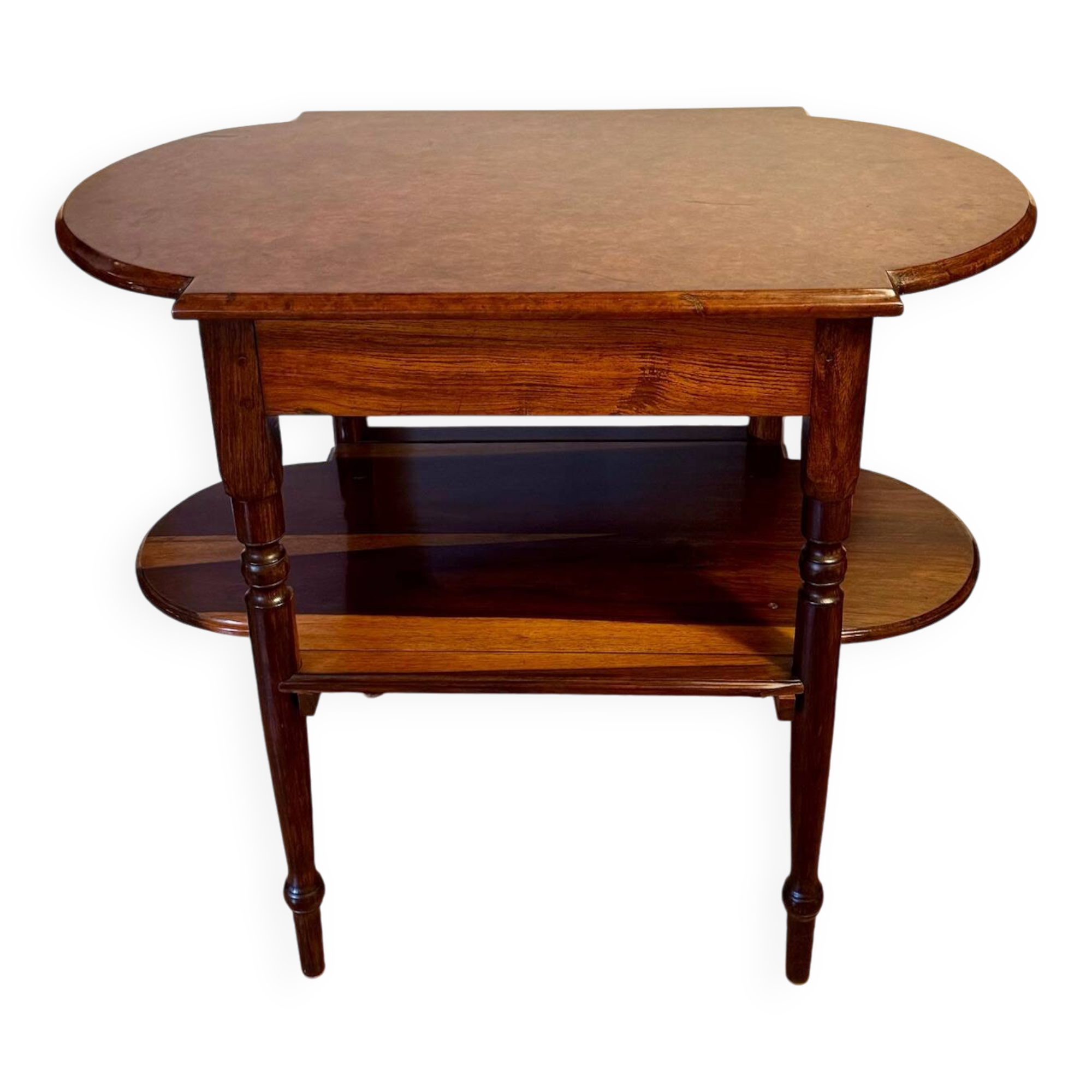 Console in rosewood and burl, early 20th century