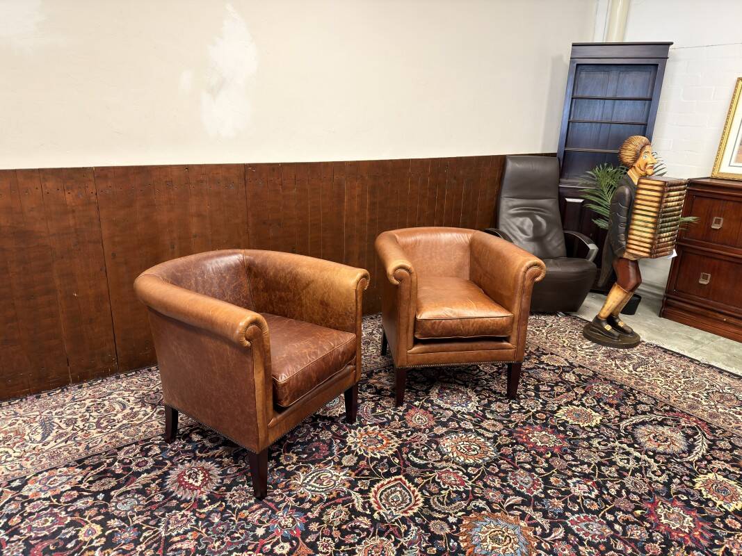 Sheep Leather Laura Ashley Armchair Set