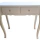 Dressing table console in white painted wood France 2000 / vintage retro classic bedroom decoration