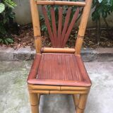Set table and 4 bamboo chairs