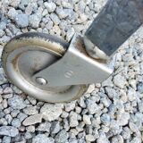 Rolling service chrome art deco double glass trays 1930