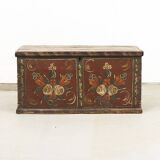Folk art painted wedding chest