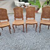 4 Louis XV style chairs cannée