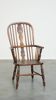 Antique English highback Windsor dining chair with patina