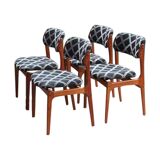 Set of 4 Danish dining chairs Erik Buch