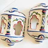 2 Vintage ceramic wall lights