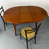 Table à manger ronde extensible moderniste danoise du milieu du siècle, 19