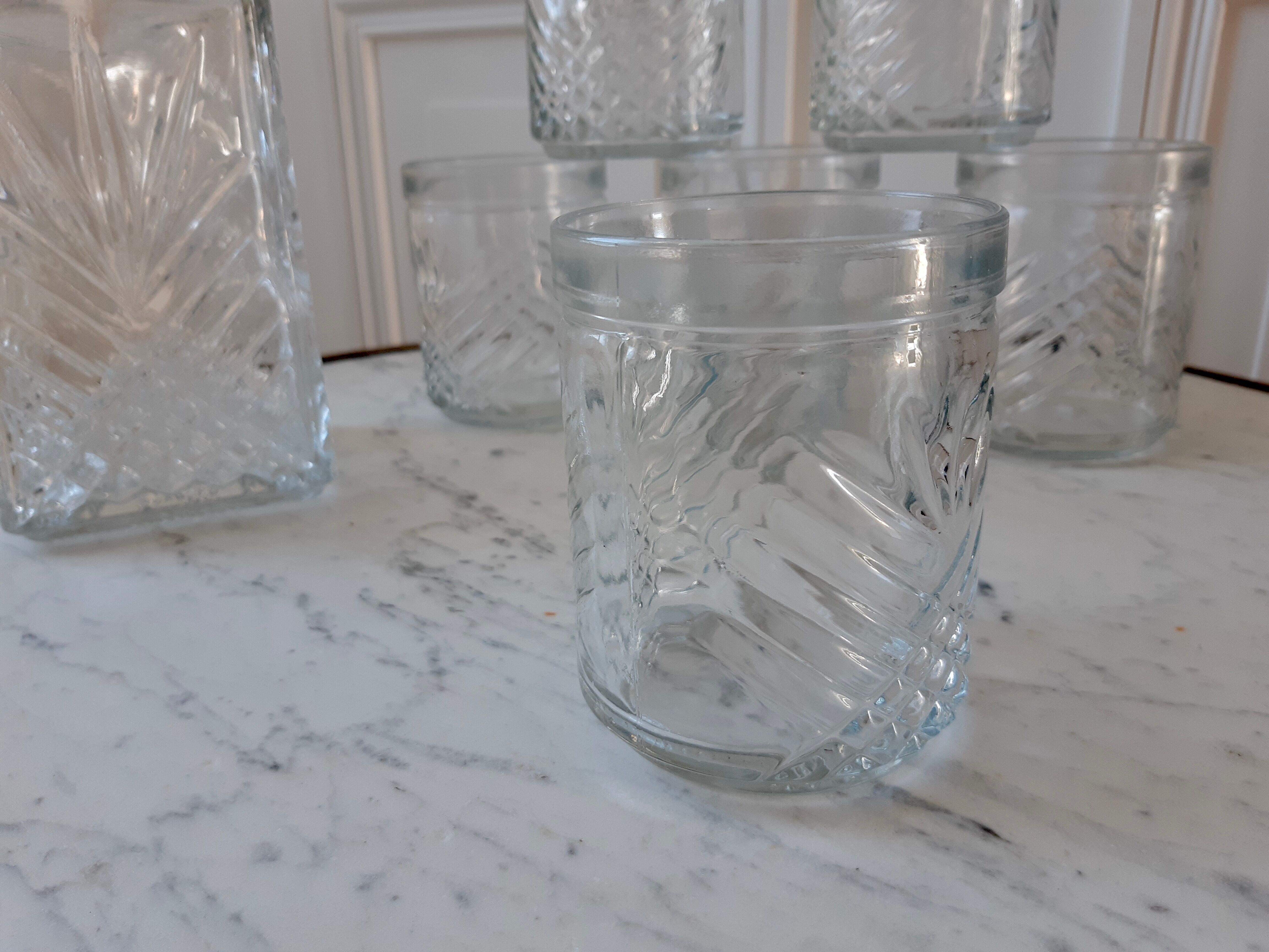 Lot de carafe à whisky et ses 6 verres