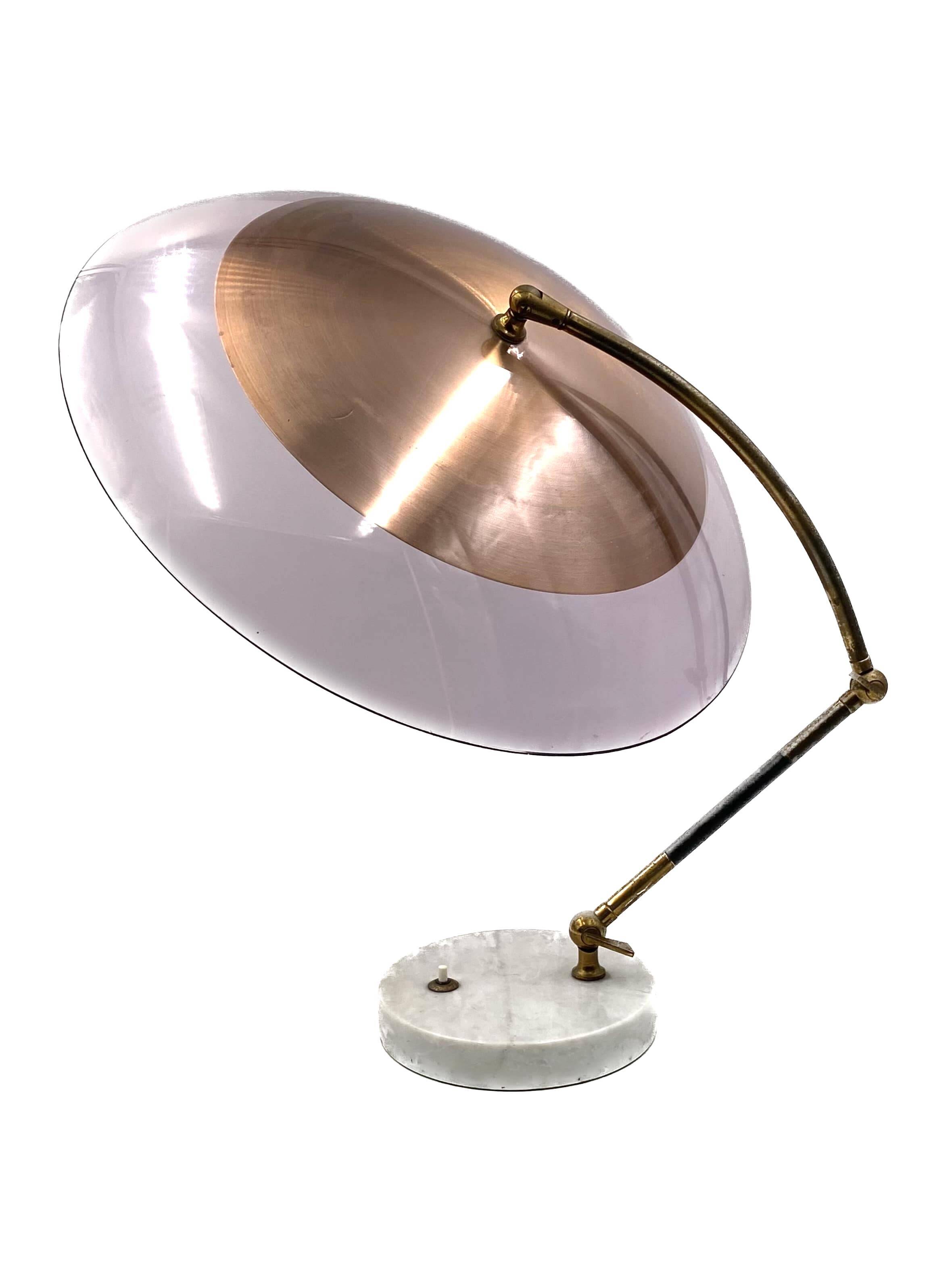 Stilux, mod. Orleans dome table lamp, Stilux Milano Italy, 1955