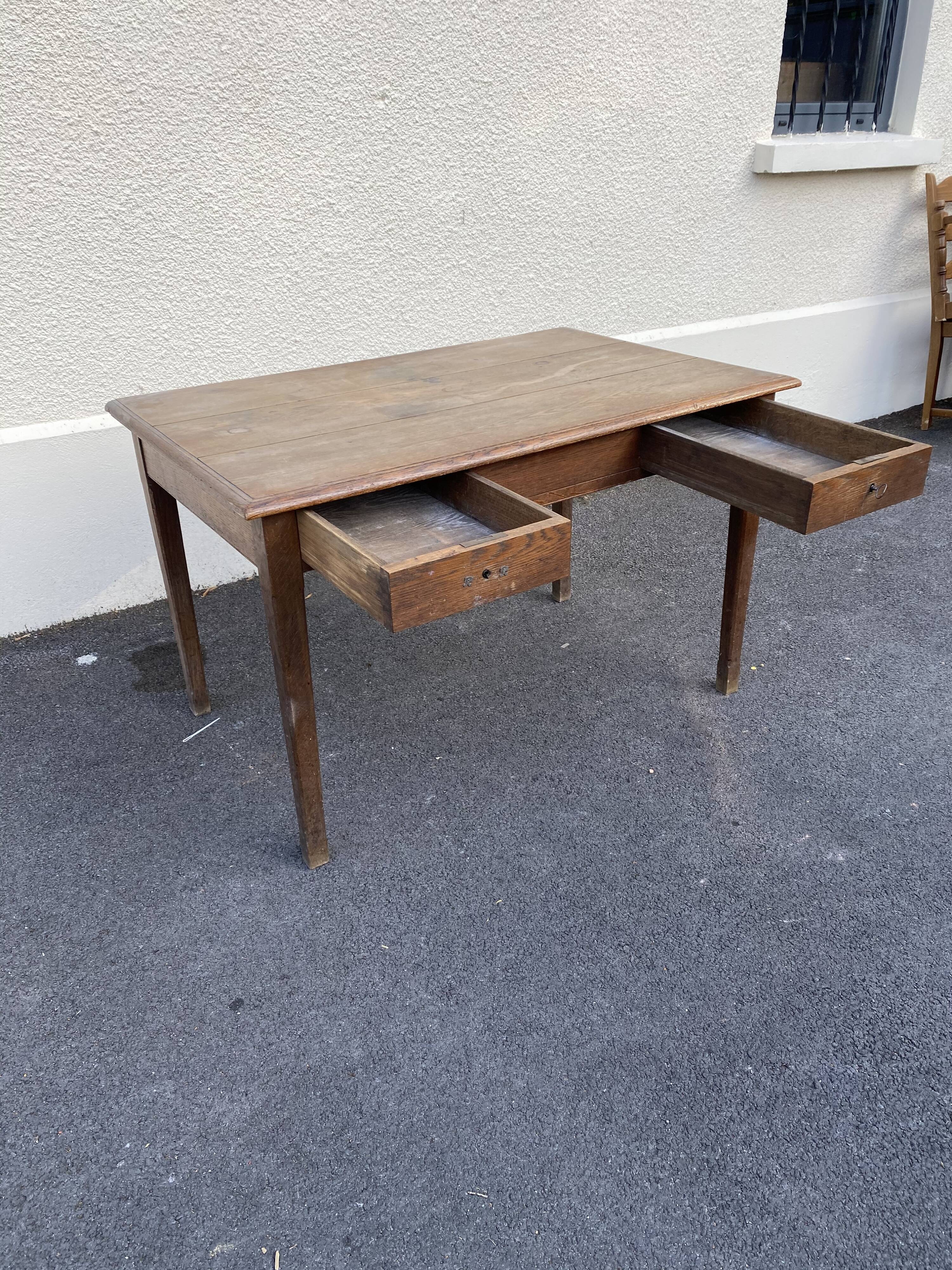 Solid oak desk