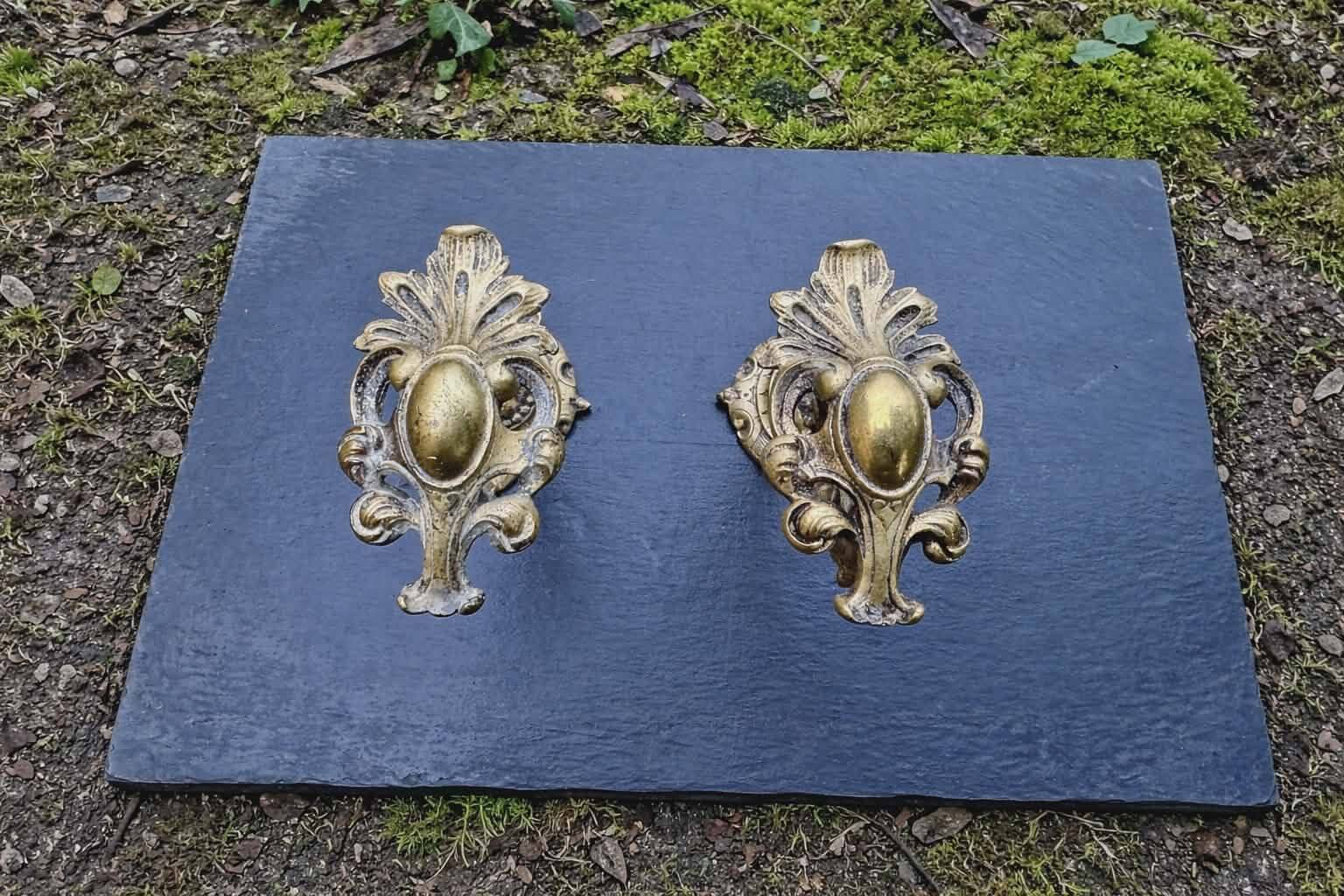 Paire de patères en laiton époque Napoléon III