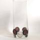 Crystal vase inlaid with button 1970s Height 25 cm