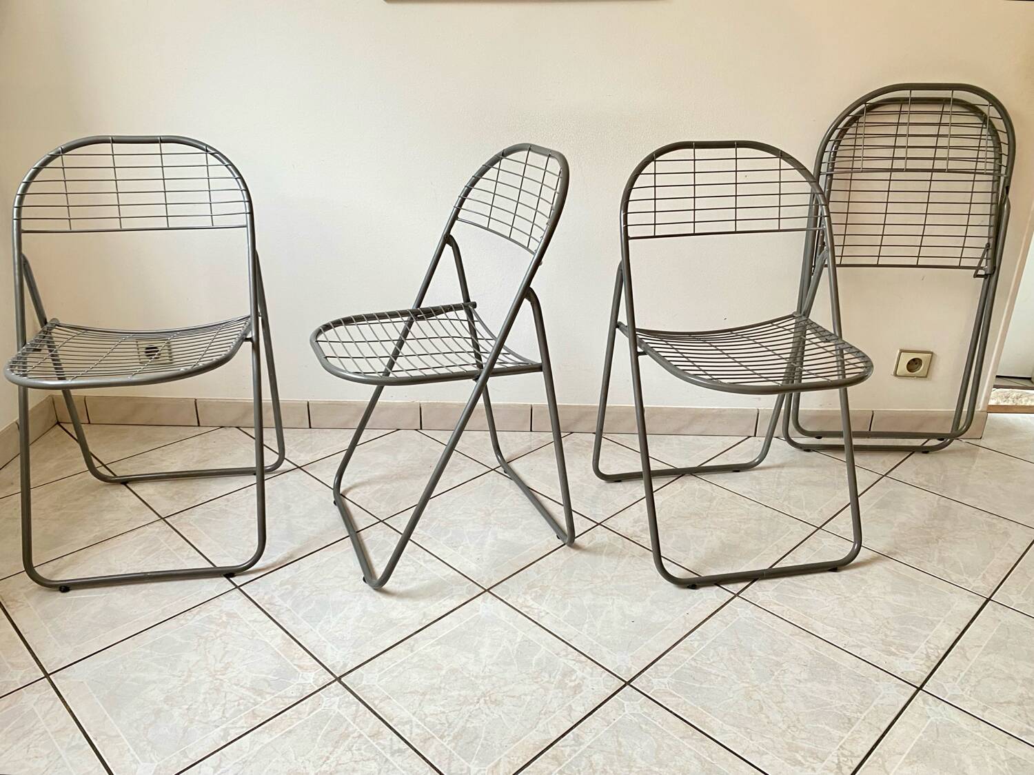 2 folding chairs Äland IKEA design Niels Gammelgaard vintage 90s