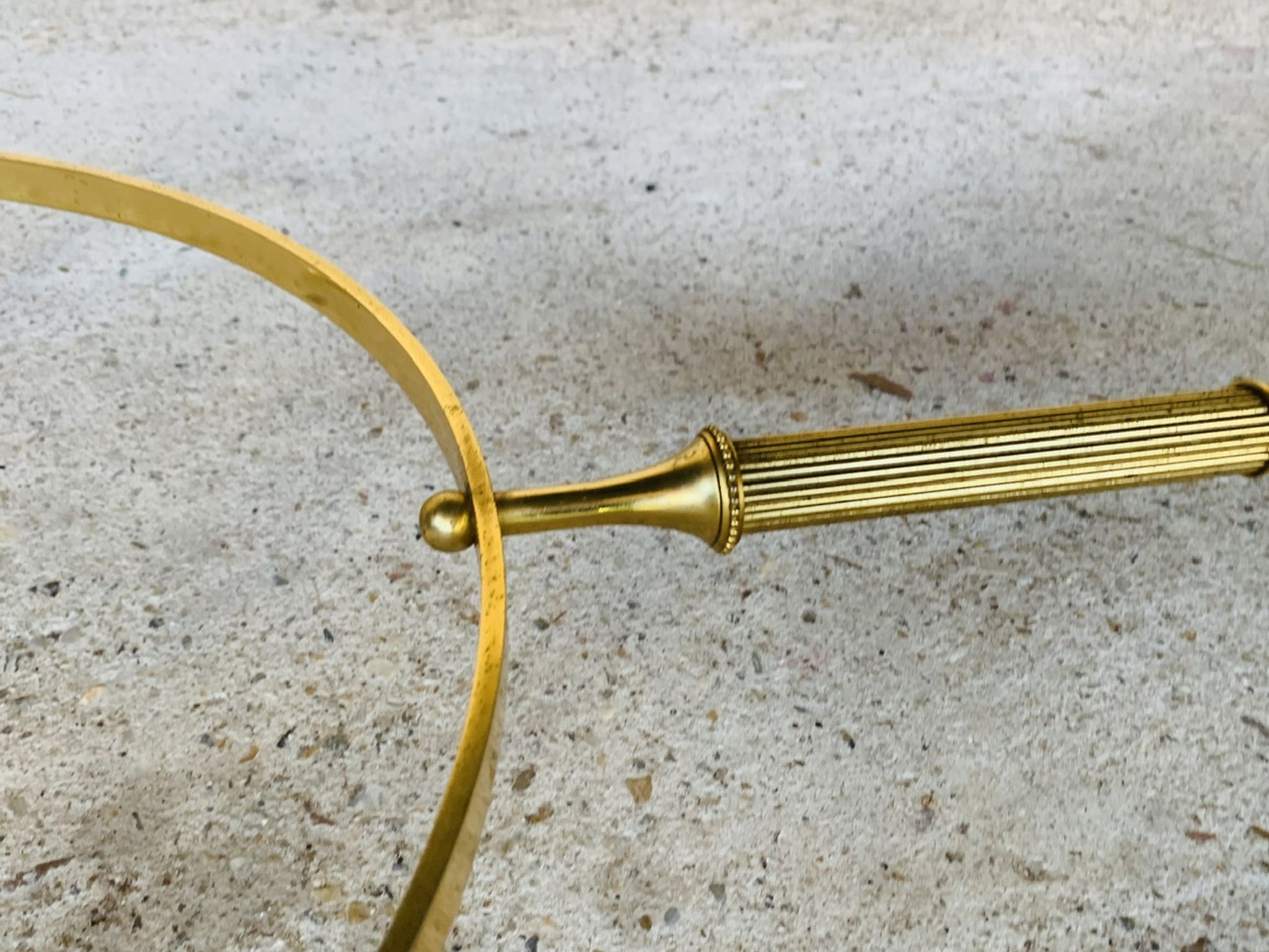 Mid-century coffee table in green marble and brass, 1960s