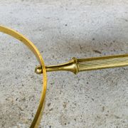 Mid-century coffee table in green marble and brass, 1960s