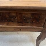 Provincial desk made of solid cherry wood, 20th century.