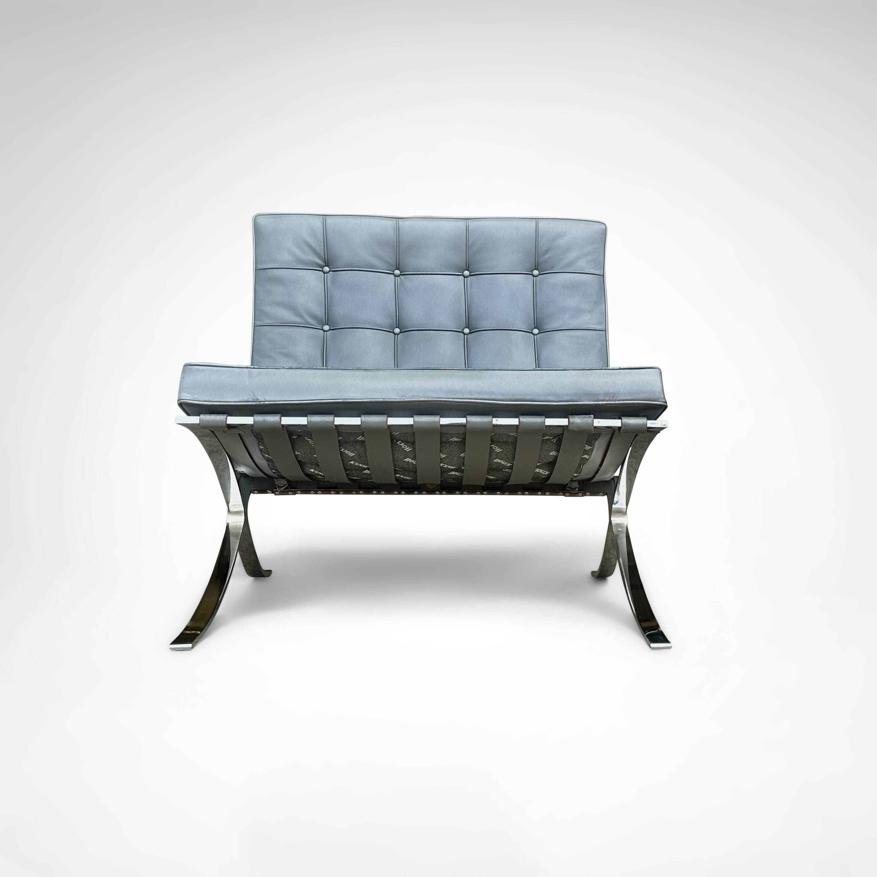 Barcelona lounge chair MR90 by Mies van der Rohe for Knoll 1980s