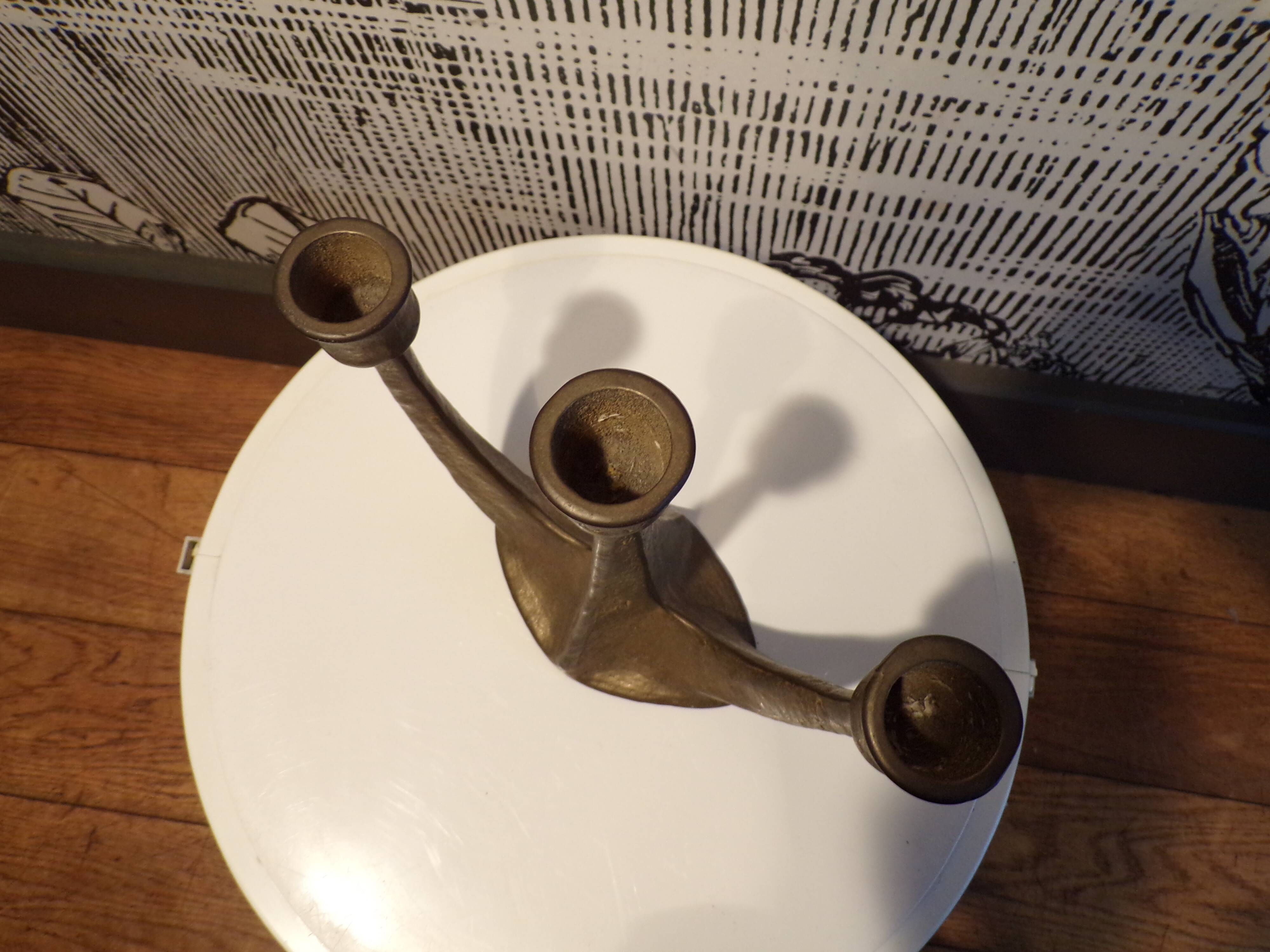 Brutalist Guild Bronze Candle Holder