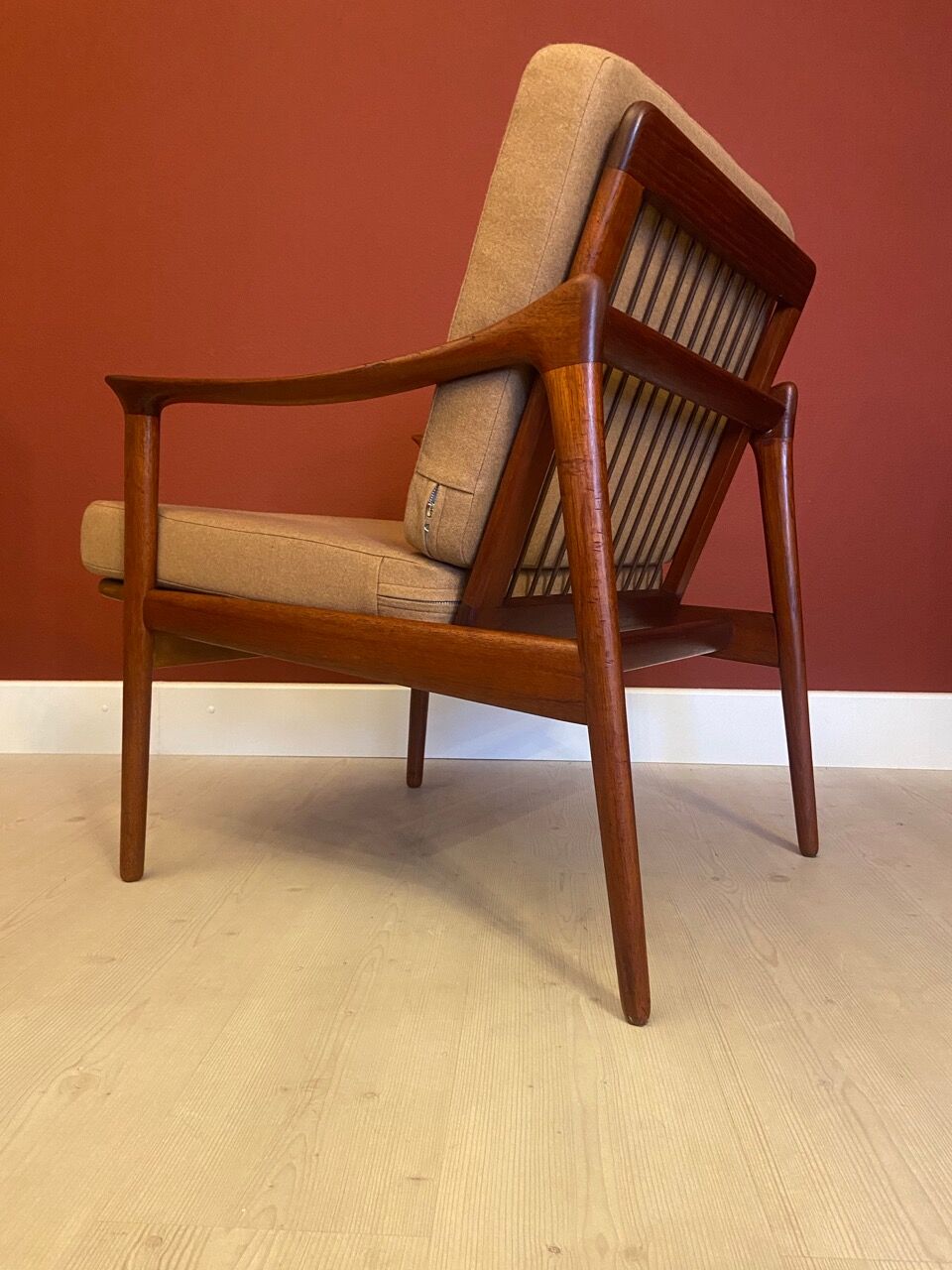 Norwegian teak lounge chair by Fredrik Kayser for Vatne, 1960s