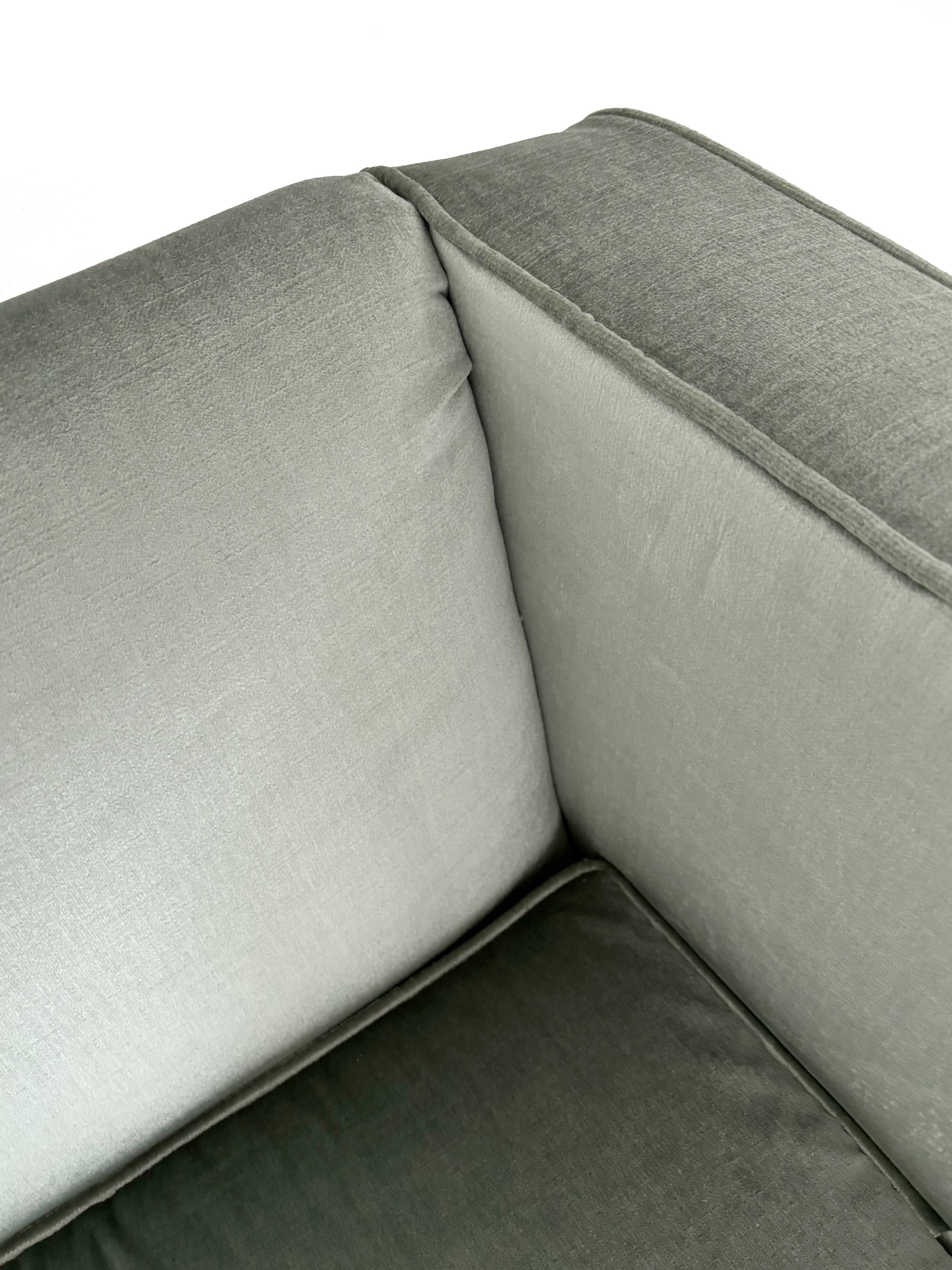 Canapé 2 places en velours Franco Albini pour Poggi, modèle DV33, Italie, années 1960.