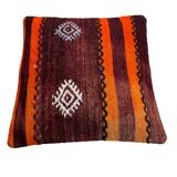 Housse de coussin kilim turc vintage, 40 x 40 cm