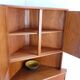 Vintage Danish teak corner cabinet, retro 1960s style.