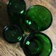 Un lot de 4 grands verres Vereco vert vintage