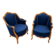 Bergère armchairs, France, circa 1920. After renovation.